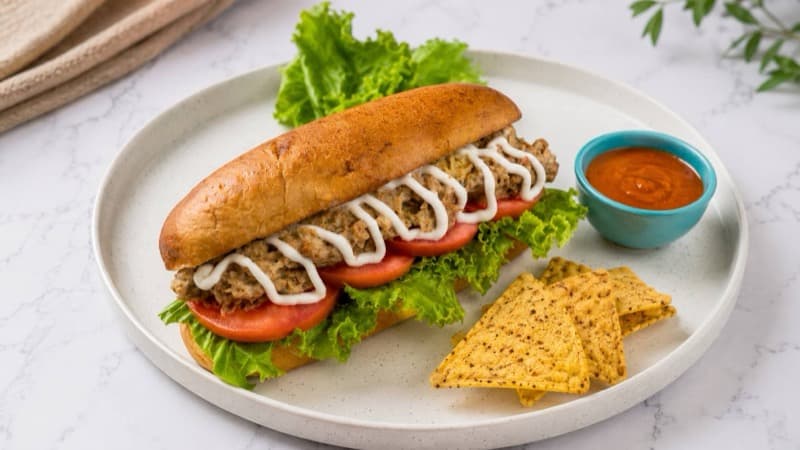 Pulled Soya Sandwich