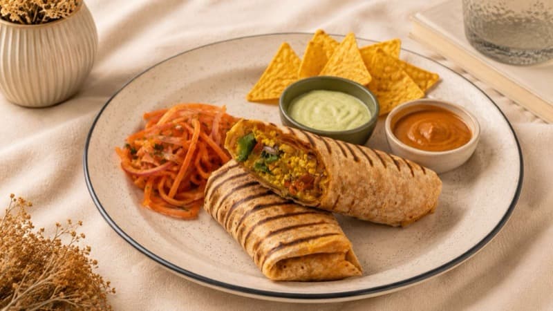 Scrambled Tofu Wrap