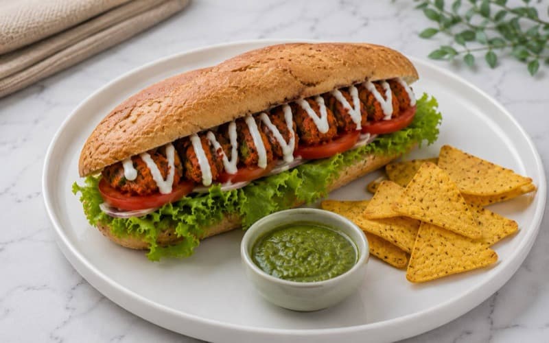 Tandoori Soya Tikka Sandwich